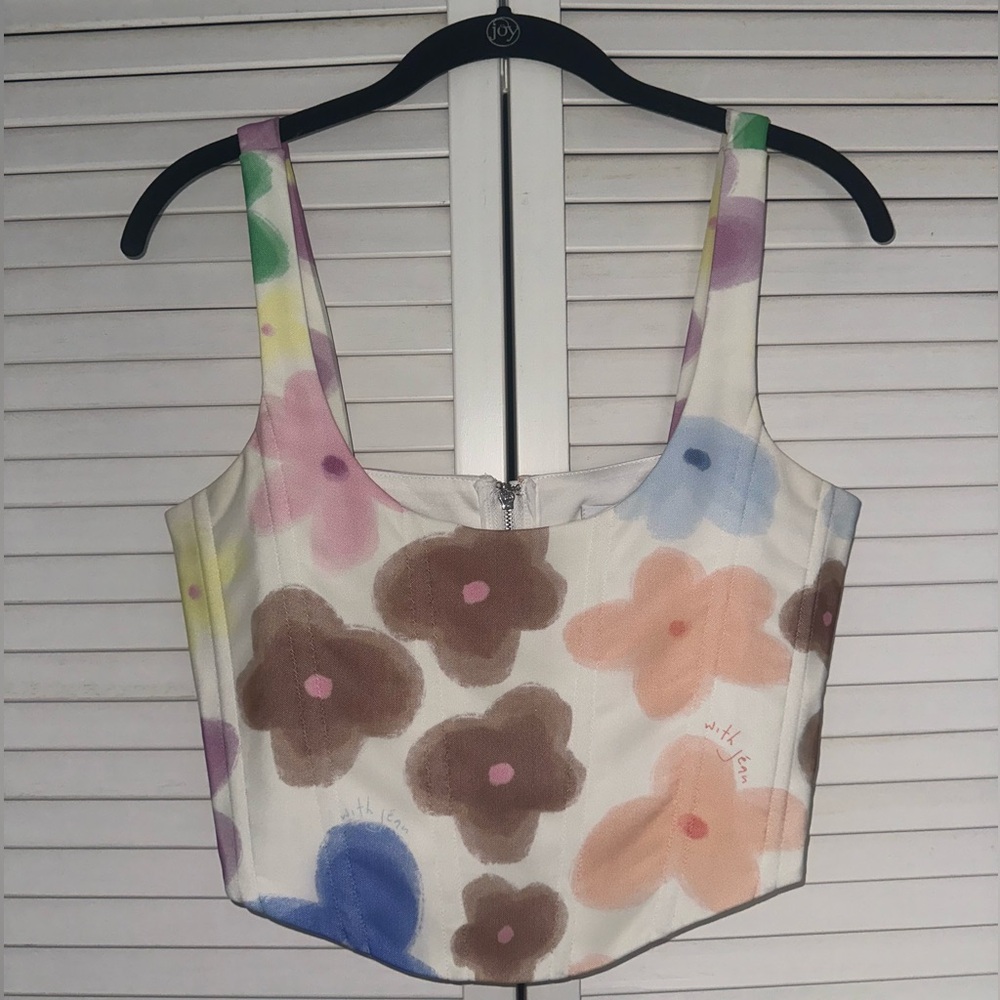 With Jéan Floral Corset Top